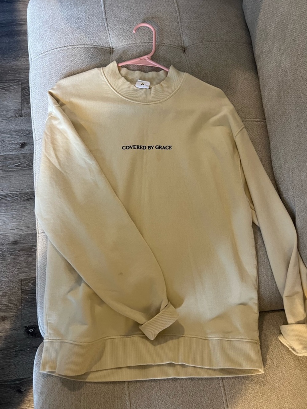 Covered By Grace Cream Crewneck Sweatshirt - Men's